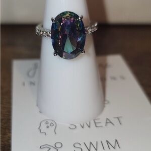 Oval Mystic Topaz Ring